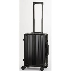 【BLADE Aluminium】 31L 旅行日数目安：1～2泊 FLAME TYPE/機内持込サイズ/アルミ製ボディ・コーナーパッド/FLEX WALKER/WASHTEC/取り外せる仕切り（撥水ポケット付）/TS ID/フック付き台座/スリムフレーム/ダイアル式TSロック/ブラック 1513-48BK