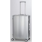 【BLADE Aluminium】 65L 旅行日数目安:5~7泊 FLAME TYPE/無料受託サイズ/アルミ製ボディ・コーナーパッド/FLEX WALKER/WASHTEC/取り外せる仕切り(撥水ポケット付)/TS ID/フック付き台座/スリムフレーム/ダイアル式TSロック/シルバー 1513-61SL