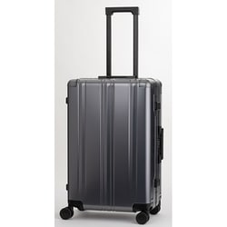 【BLADE Aluminium】 65L 旅行日数目安：5～7泊 FLAME TYPE/無料受託サイズ/アルミ製ボディ・コーナーパッド/FLEX WALKER/WASHTEC/取り外せる仕切り（撥水ポケット付）/TS ID/フック付き台座/スリムフレーム/ダイアル式TSロック/ガンメタ 1513-61GM
