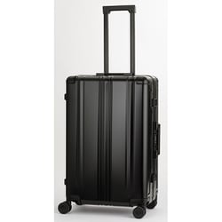 【BLADE Aluminium】 65L 旅行日数目安：5～7泊 FLAME TYPE/無料受託サイズ/アルミ製ボディ・コーナーパッド/FLEX WALKER/WASHTEC/取り外せる仕切り（撥水ポケット付）/TS ID/フック付き台座/スリムフレーム/ダイアル式TSロック/ブラック 1513-61BK