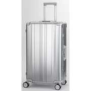 【BLADE Aluminium】 90L 旅行日数目安：7泊～ FLAME TYPE/無料受託サイズ/アルミ製ボディ・コーナーパッド/FLEX WALKER/WASHTEC/取り外せる仕切り（撥水ポケット付）/TS ID/フック付き台座/スリムフレーム/ダイアル式TSロック/シルバー 1513-71SL