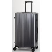 【BLADE Aluminium】 90L 旅行日数目安:7泊~ FLAME TYPE/無料受託サイズ/アルミ製ボディ・コーナーパッド/FLEX WALKER/WASHTEC/取り外せる仕切り(撥水ポケット付)/TS ID/フック付き台座/スリムフレーム/ダイアル式TSロック/ガンメタ 1513-71GM