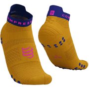 プロ レーシング ソックス V4.0 ラン ロー ユニセックス ランニングウェア ソックス SAFFRON/DAZZ BLUE（7026） サイズT2（足底：24.5-26cm） XU00047B