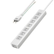 電源タップ 雷ガード マグネット 7個口 5m ほこり防止 3ピン 抜け止め 一括スイッチ 通電確認ランプ付き 折りたたみ式プラグ 絶縁キャップ付き ホワイト TAP-F37SH-5ZS