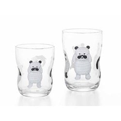 つよいこグラスS＆Mセット パンダ銭湯 S：130ml M：185ml