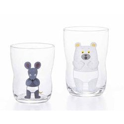 つよいこグラスS＆Mセット しろくまのパンツ S：130ml M：185ml