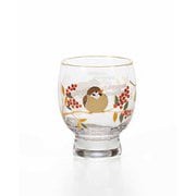 プレミアムニッポンテイスト 吉祥花鳥 酒グラス 雀と南天 145ml