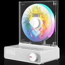 スタンド型ホワイトCDプレーヤー KM5 ワイヤレスCDプレーヤー Instant Disk Audio ホワイト CP2