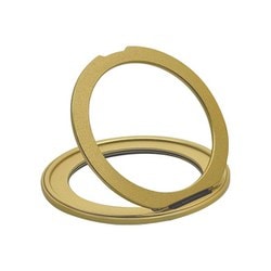 スマホリング ZEROSAFE Circle リングスタンド テープ固定式タイプ マグネット式アクセサリー対応 120度開閉 360度回転 ゴールド RZSFRS01GD