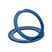 スマホリング ZEROSAFE Circle リングスタンド テープ固定式タイプ マグネット式アクセサリー対応 120度開閉 360度回転 ネイビー RZSFRS01NV