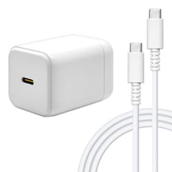 ケーブル付AC充電器 Power Delivery20W対応USB-Cポート搭載 柔らかケーブル1.5m ホワイト RACC20W04WH