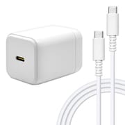 ケーブル付AC充電器 Power Delivery20W対応USB-Cポート搭載 柔らかケーブル1.5m ホワイト RACC20W04WH