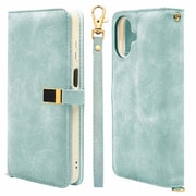 Galaxy A25用 手帳型 viviana ミラー付き 鏡 おしゃれ レディース ハンドストラップ付き サイドマグネット ライトブルー 8718GA25BVILBL