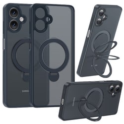 Galaxy A25用 ハイブリッドケース ZEROSAFE Shaft TPU＋PC 360°回転スタンド フロストネイビー 8729GA25ZSFSNV