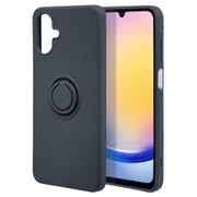 Galaxy A25用 ソフトケース TPU 落下防止リング付き スタンド機能 ネイビー 8731GA25TPRNV