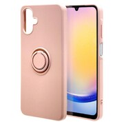 Galaxy A25用 ソフトケース TPU 落下防止リング付き スタンド機能 スモーキーピンク 8733GA25TPRSPK