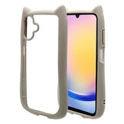 Galaxy A25用 ハイブリッドケース 猫耳 猫 衝撃吸収 TPU+PC かわいい MIL規格 トープ 8735GA25HPTA
