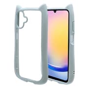 Galaxy A25用 ハイブリッドケース 猫耳 猫 衝撃吸収 TPU＋PC かわいい MIL規格 スモーキーブルー 8737GA25HPSBL