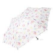 折りたたみ傘 婦人用 晴雨兼用 ポケラフローラ5段ミニ 50cm イージーオープン オフホワイト 17641