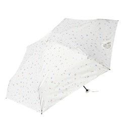 日傘 折りたたみ傘 婦人用 晴雨兼用 ポケラロージー5段ミニ 50cm 手開き式 イージーオープン オフホワイト 17661