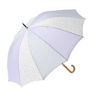 長傘 婦人用 12本骨フラワーパッチワーク 55cm 手開き 耐風 ラベンダー 17792