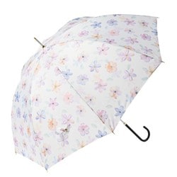 長傘 婦人用 ノスタルジア 58cm 手開き オフホワイト 17891