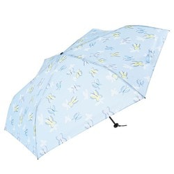 日傘 折りたたみ傘 婦人用 晴雨兼用 パピヨンカーボン軽量ミニ55 55cm 手開き式 イージーオープン サックス 18142