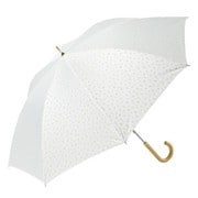 長傘 婦人用 晴雨兼用 遮光プランタン 50cm 手開き 遮光・遮熱 オフホワイト 24592