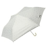 折りたたみ傘 婦人用 晴雨兼用 遮光マイハニーミニ 50cm イージーオープン 遮光・遮熱 オフホワイト 24641