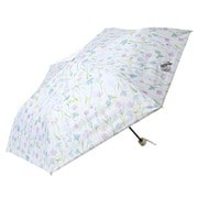 折りたたみ傘 婦人用 晴雨兼用 遮光ピアンタスレンダーミニ 50cm イージーオープン 遮光・遮熱 オフホワイト 24841
