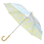 長傘 婦人用 晴雨兼用 遮光2サイドピオニー 50cm 手開き 遮光・遮熱 グレー 24931
