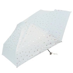 日傘 折りたたみ傘 婦人用 晴雨兼用 ポケラ遮光ハート5段ミニ 50cm 手開き式 イージーオープン 遮光・遮熱 サックス 25002