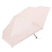 折りたたみ傘 婦人用 晴雨兼用 ポケラ遮光ハート5段ミニ 50cm イージーオープン 遮光・遮熱 ピンク 25003