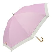 長傘 婦人用 晴雨兼用 ピーチドロップ遮光バイカラー55 55cm 手開き 遮光・遮熱 超撥水 ピンク 25014