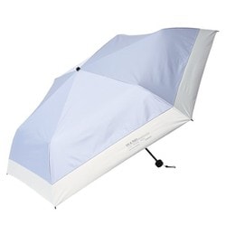 日傘 折りたたみ傘 晴雨兼用 ソラニ遮光バイカラーミニ60 60cm 手開き式 イージーオープン 遮光・遮熱 サックス 51962