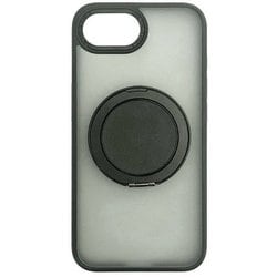 iPhone 16e用 スタンドリング付き背面ケース カチカチ回転リング AC-SE25-MRS BK