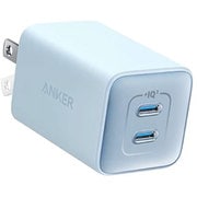USB急速充電器 Anker 523 Charger(Nano 3 47W) USB PD(パワーデリバリー)対応 47W USB-C×2 コンパクト 2台同時充電可 ブルー A2039N31