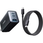 USB急速充電器 Anker PowerPort Ⅲ 3-Port 65W Pod with USB-C&USB-Cケーブル USB PD(パワーデリバリー)対応 65W USB-C×2/USB-A×1 ブラック B2667N12