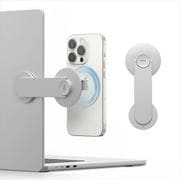 MagSafe対応 スマホスタンド ノートパソコン 貼り付け メタル リング 付き マウント MAGNETIC SIDE MOUNT HOLDER シルバー EL_SPASTAYSN_SV