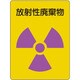 放射能ステッカー 放射性廃棄物 2枚1組 817-62A