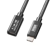 USB Type-C 延長ケーブル (USB C-USB C) PD100W対応 1m DP Altモード対応 5Gbps USB4 ブラック KU-5GCCP100EN10