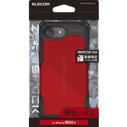 iPhone 16e用 ハイブリッドケース ZEROSHOCK レッド PM-A25SZERORD