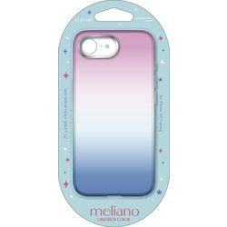 iPhone 16e用 ソフトケース グラデーションカラー Meliano サクラ×アクア PM-A25SUCWCPNBU