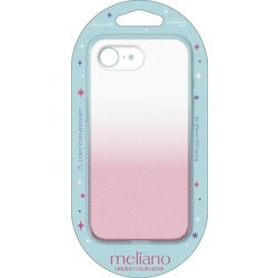 iPhone 16e用 ソフトケース グラデーションカラー グリッター Meliano ピーチ PM-A25SUCWCGPND
