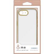 iPhone 16e用 ソフトケース メタリックライン ライトブルー PM-A25SUCTMLBU