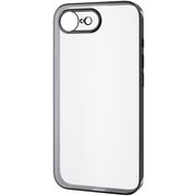 iPhone 16e用 ソフトケース 極限保護 メタリック加工 メタリックブラック PM-A25SUCTMKBK