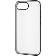 iPhone 16e用 ソフトケース サイドメッキ メタリックブラック PM-A25SUCTMBK