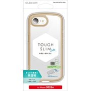 iPhone 16e用 ハイブリッドケース TOUGH SLIM LITE フレームカラー 背面クリア シルキークリア カフェオレ PM-A25STSLFCSBE