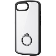iPhone 16e用 ハイブリッドケース TOUGH SLIM LITE フレームカラー 背面クリア リング付 ブラック PM-A25STSLFCRBK