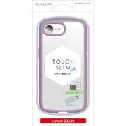 iPhone 16e用 ハイブリッドケース TOUGH SLIM LITE フレームカラー 背面クリア ストラップシート付属 ラベンダー PM-A25STSLFCPU